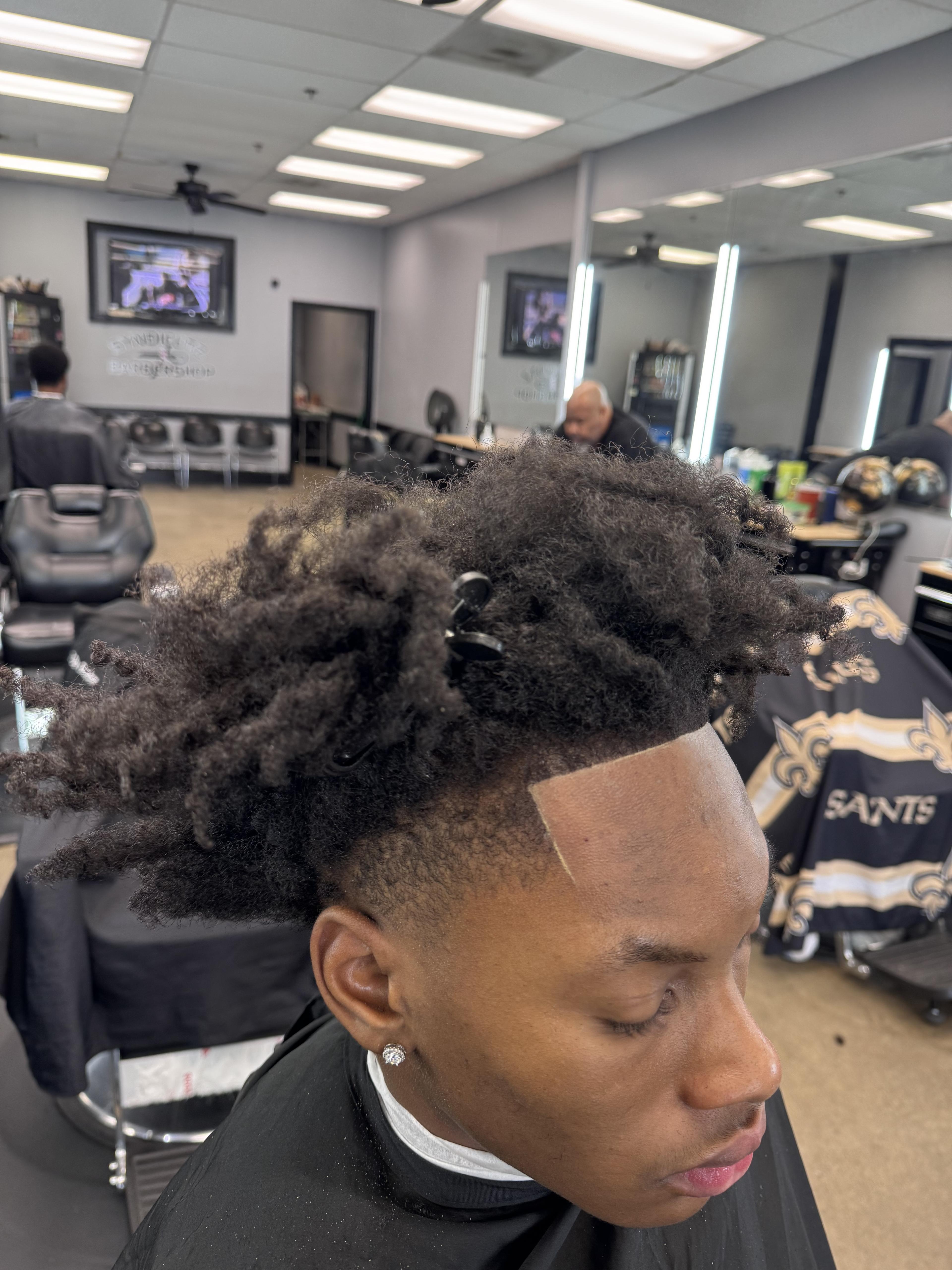 Client taper with a sharp temple edge
